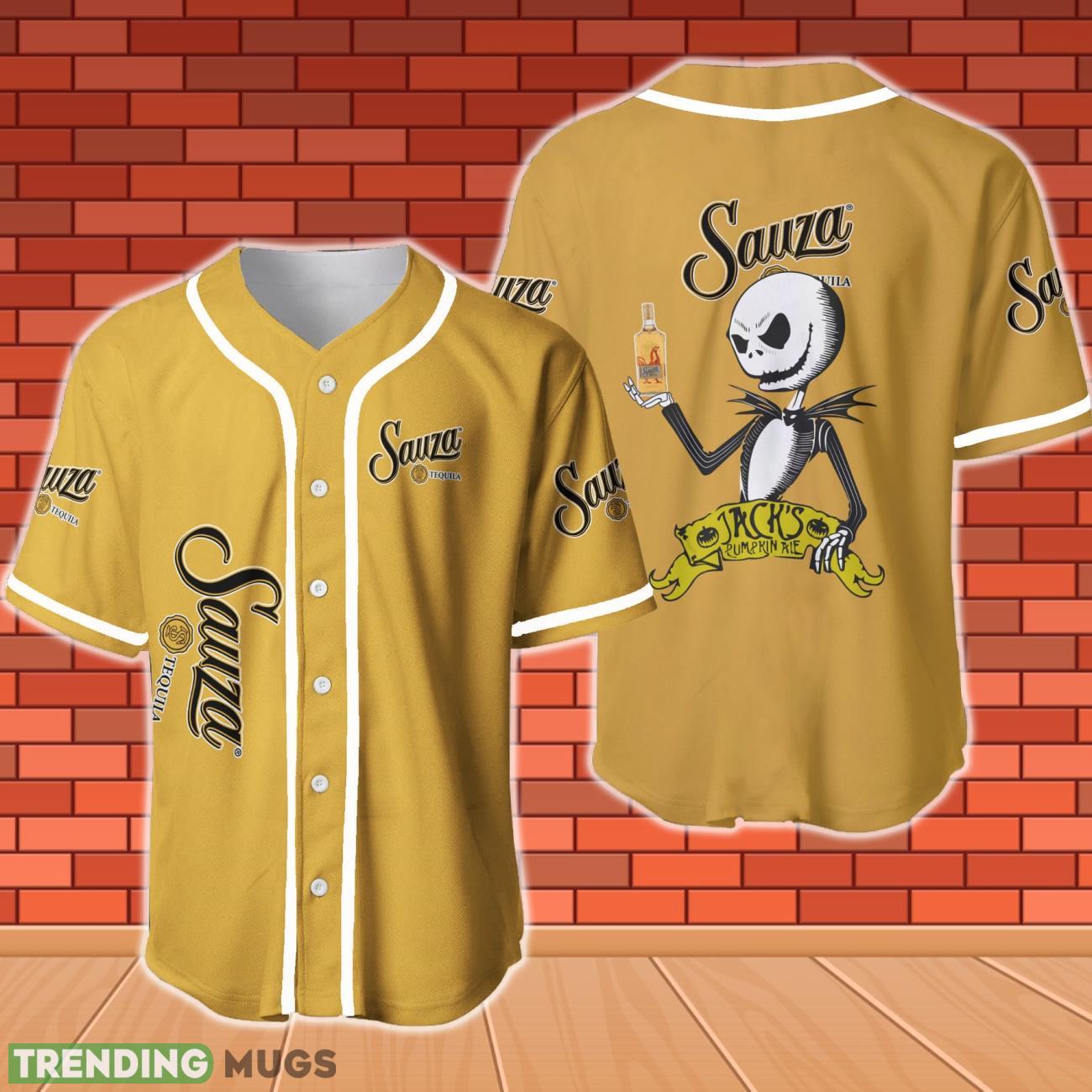 Sauza Tequila Halloween Jack Skellington Nightmare Baseball Jersey Product Photo 1 Sauza Tequila Halloween Jack Skellington Nightmare Baseball Jersey Product Photo 1