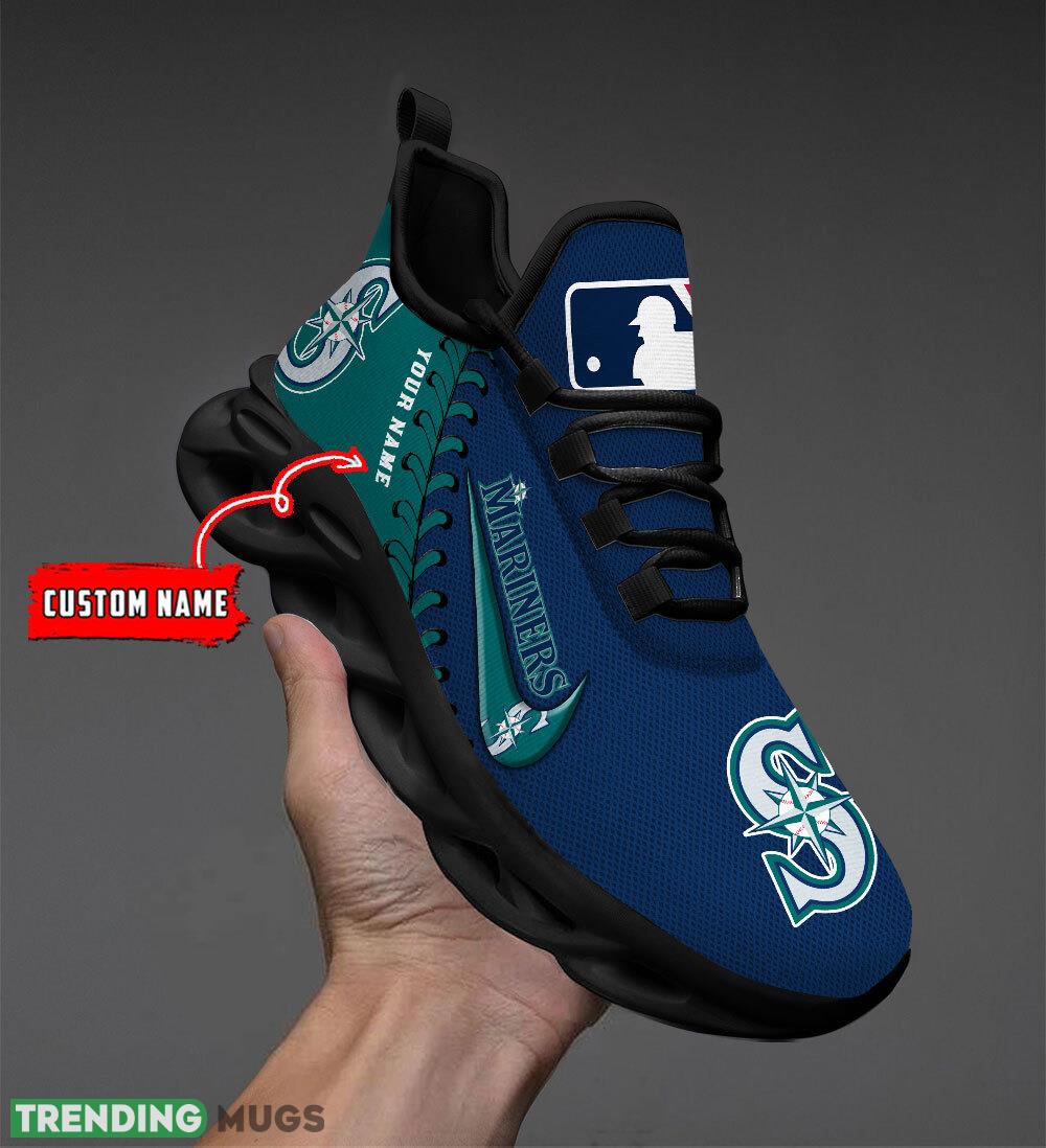 Seattle Mariners MLB Max Soul Shoes Custom Name Gift Running Sport Shoes For Fans Max Soul Seattle Mariners MLB Max Soul Shoes Custom Name Gift Running Sport Shoes For Fans Max Soul