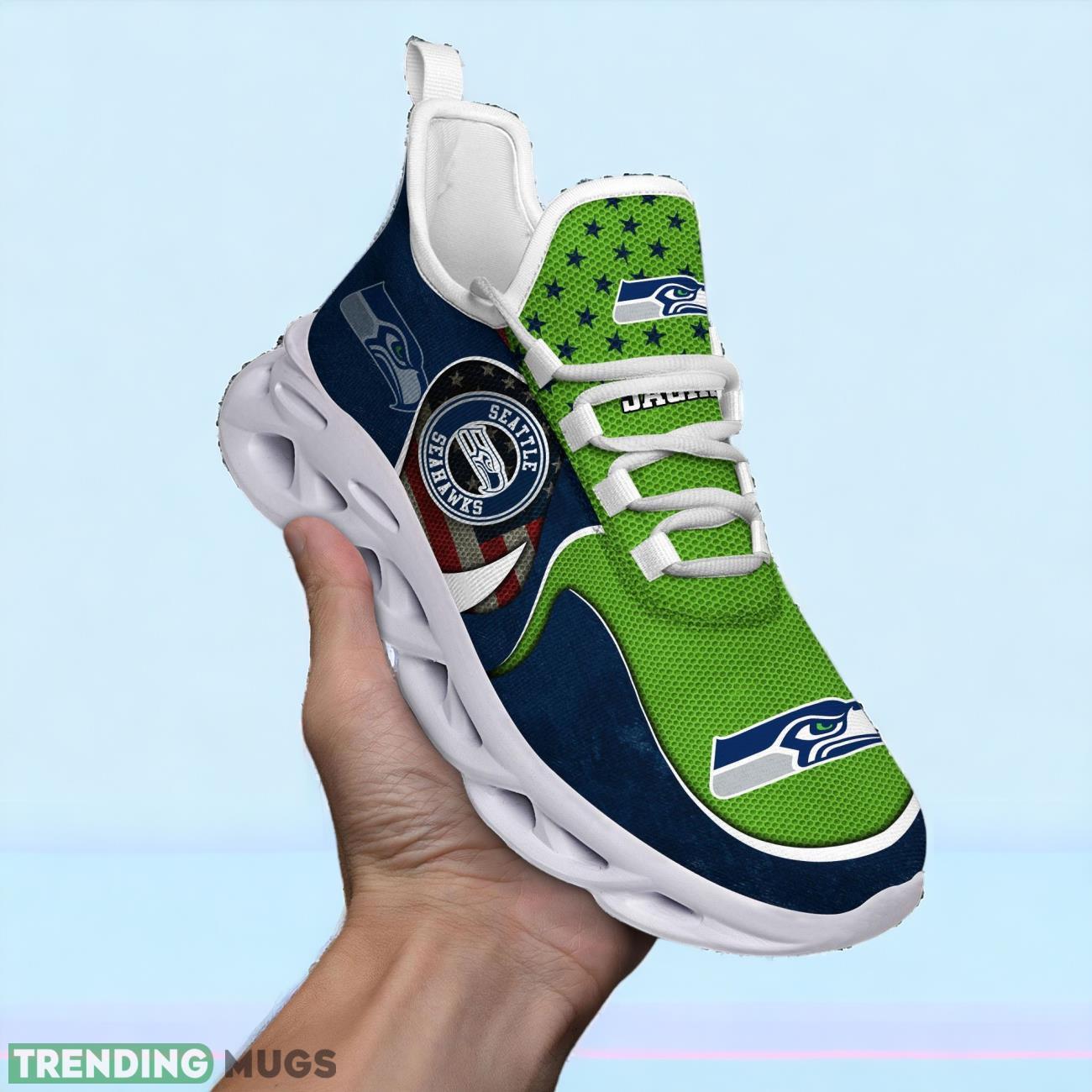Seattle Seahawks NFL Sports Clunky Custom Name Max Soul Shoes Product Photo 1