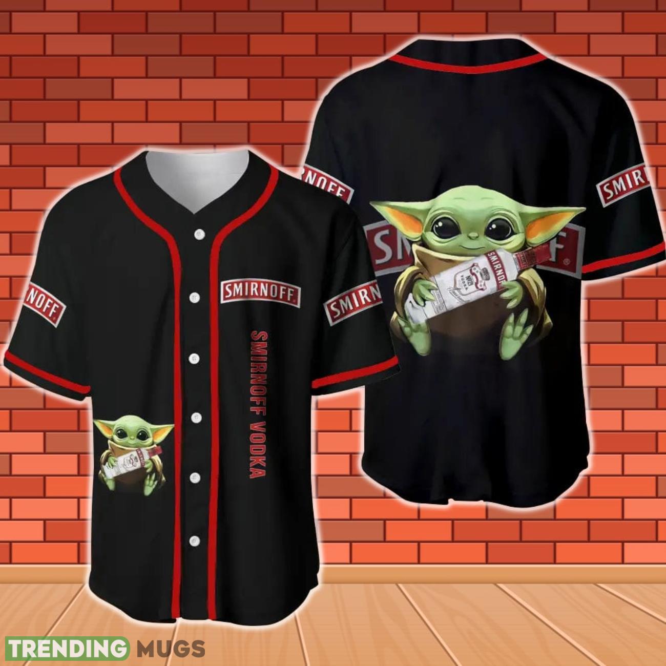 Smirnoff Vodka Baby Yoda Baseball Jersey Product Photo 1 Smirnoff Vodka Baby Yoda Baseball Jersey Product Photo 1
