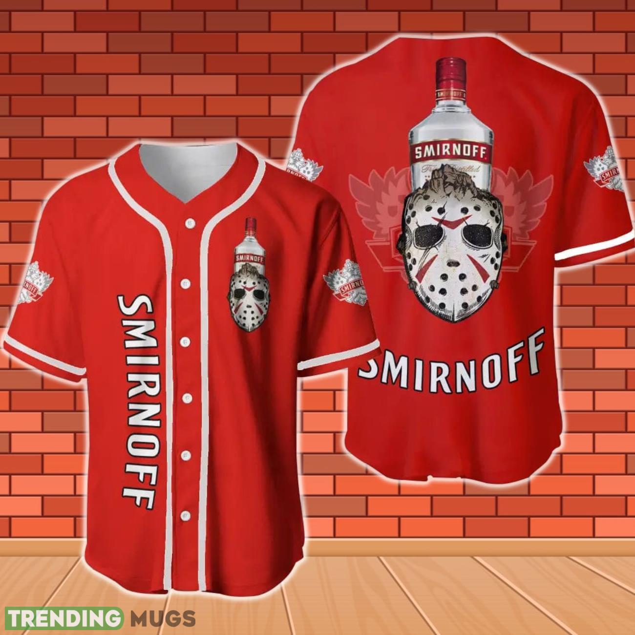 Smirnoff Vodka Horror Halloween Baseball Jersey Product Photo 1 Smirnoff Vodka Horror Halloween Baseball Jersey Product Photo 1