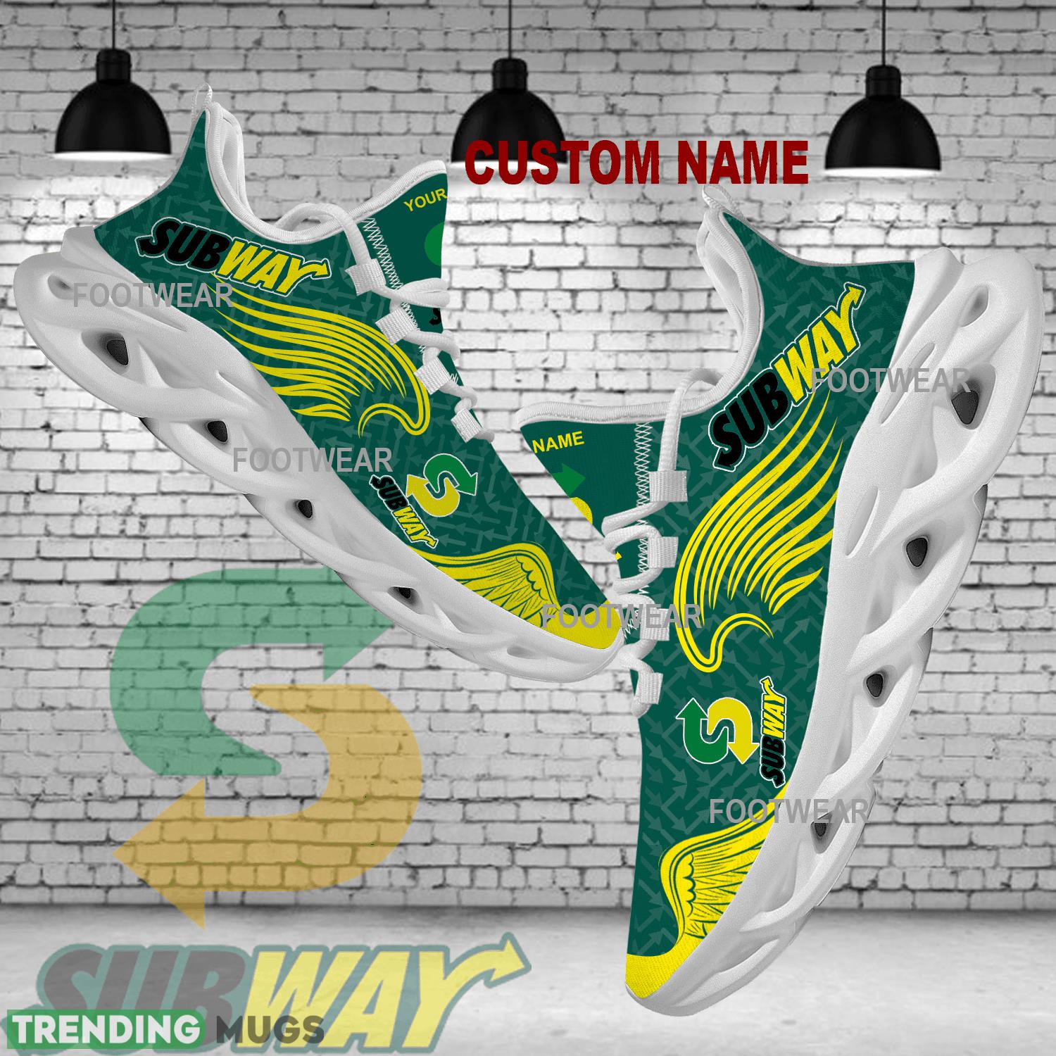 Subway Brand Logo Wings Pattern Max Soul Shoes Personalized Edgy Running Sneaker - subway Brand Logo New Wings Pattern Max Soul Shoes Custom Name Photo 1 Subway Brand Logo Wings Pattern Max Soul Shoes Personalized Edgy Running Sneaker - subway Brand Logo New Wings Pattern Max Soul Shoes Custom Name Photo 1
