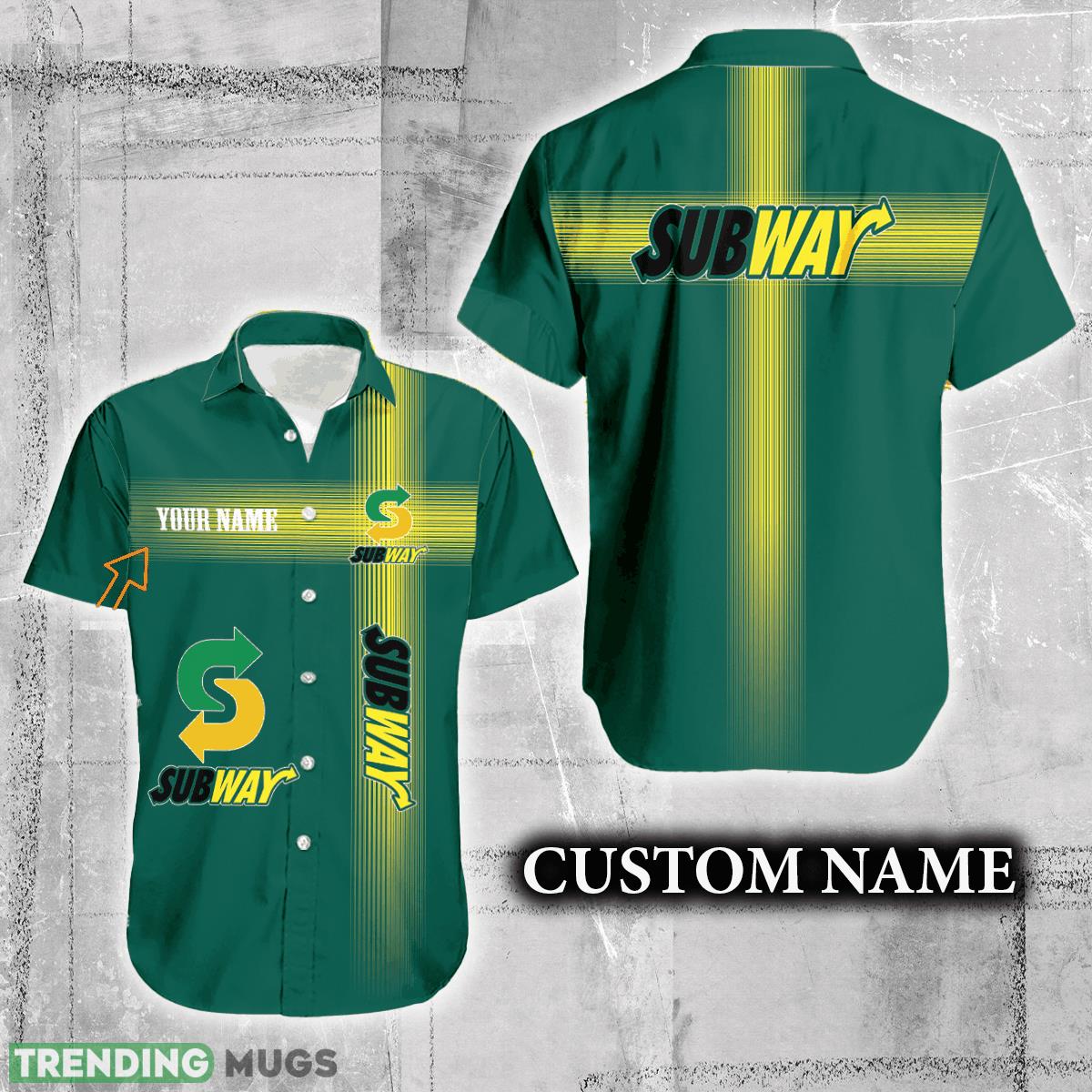 Subway Logo Brand Hawaiian Shirt Custom Name Trending Summer - Subway Logo Brand Hawaiian Shirt Custom Name Trending Summer