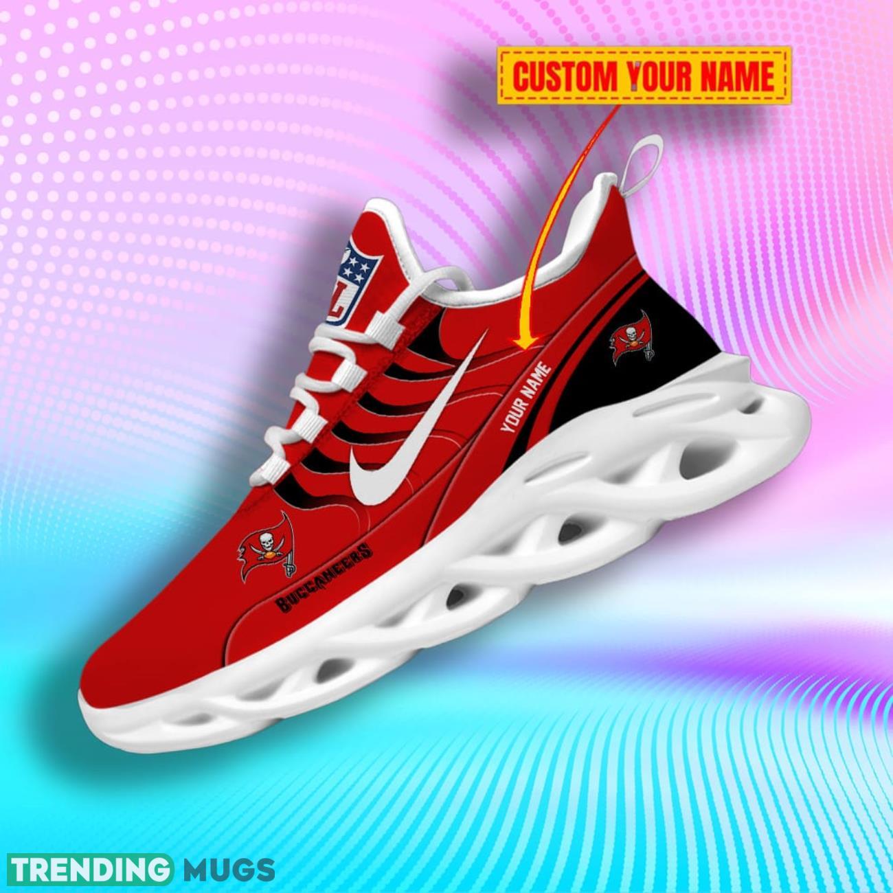 Tampa Bay Buccaneers NFL Team Max Soul Shoes Custom Name Sneakers Passion Play Pro For Fan Club Product Photo 1