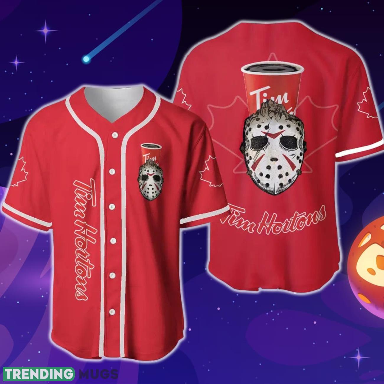 Tim Hortons Horror Halloween Baseball Jersey Product Photo 1 Tim Hortons Horror Halloween Baseball Jersey Product Photo 1