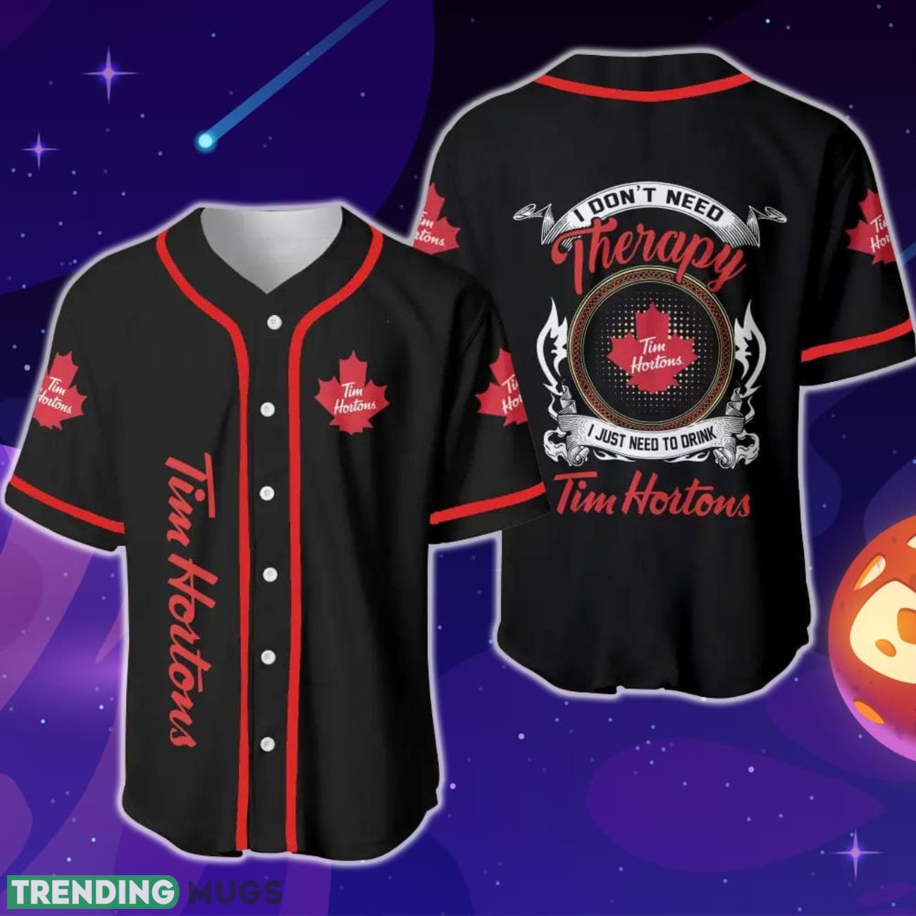 Tim Hortons Therapy Baseball Jersey Product Photo 1 Tim Hortons Therapy Baseball Jersey Product Photo 1
