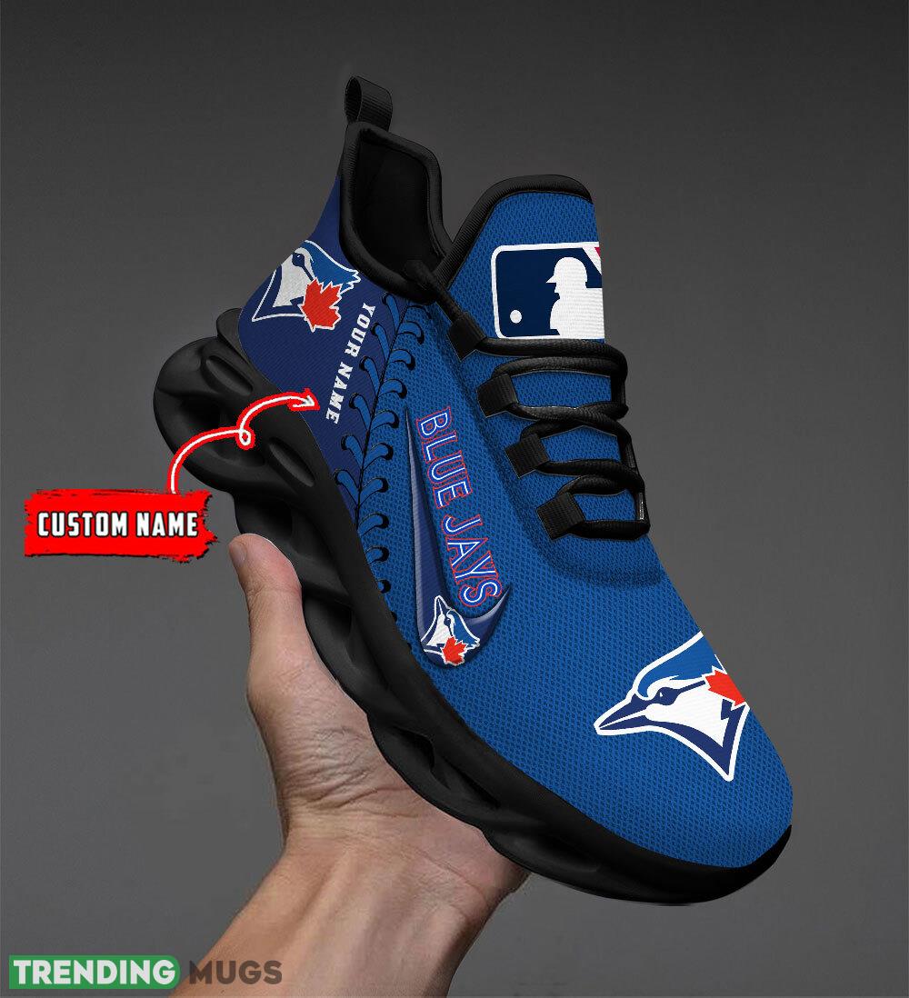 Toronto Blue Jays MLB Max Soul Shoes Custom Name Gift Running Sport Shoes For Fans Max Soul Toronto Blue Jays MLB Max Soul Shoes Custom Name Gift Running Sport Shoes For Fans Max Soul