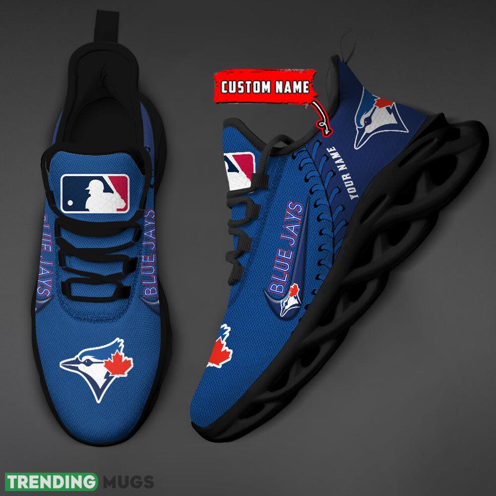 Toronto Blue Jays MLB Max Soul Shoes Custom Name Gift Running Sport Shoes For Fans Max Soul Toronto Blue Jays MLB Max Soul Shoes Custom Name Gift Running Sport Shoes For Fans Max Soul