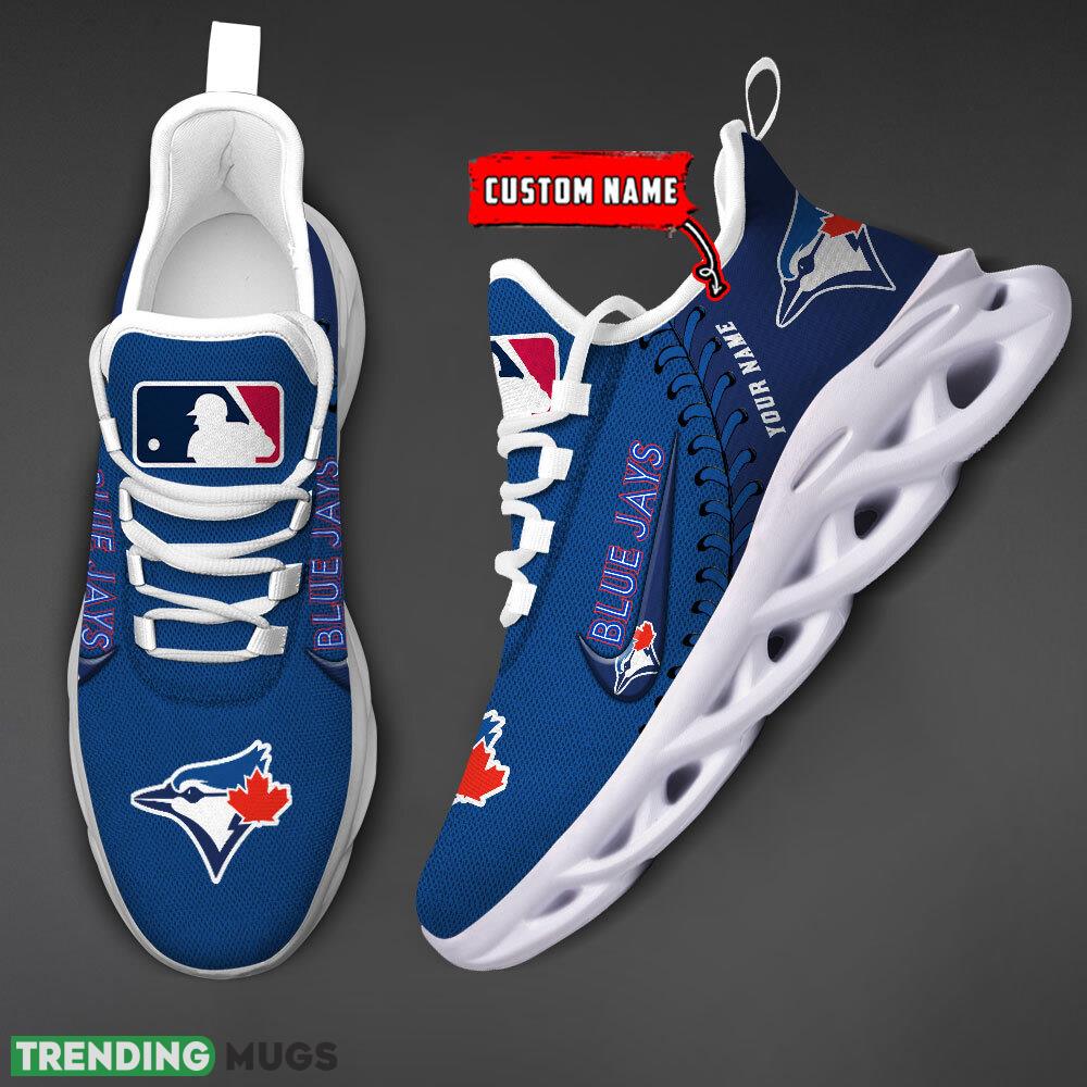 Toronto Blue Jays MLB Max Soul Shoes Custom Name Gift Running Sport Shoes For Fans Max Soul Toronto Blue Jays MLB Max Soul Shoes Custom Name Gift Running Sport Shoes For Fans Max Soul