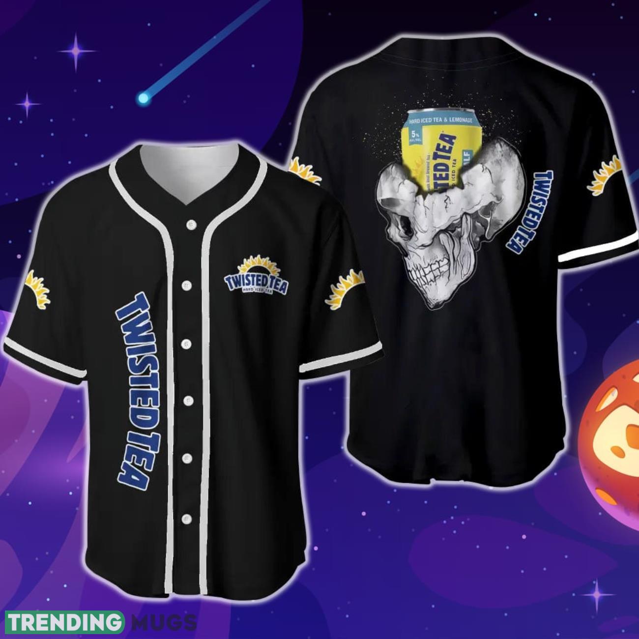 Twisted Tea Skull Halloween Baseball Jersey Product Photo 1 Twisted Tea Skull Halloween Baseball Jersey Product Photo 1