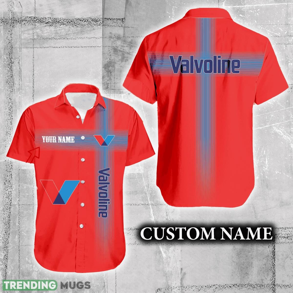 Valvoline Logo Brand Hawaiian Shirt Custom Name Trending Summer - Valvoline Logo Brand Hawaiian Shirt Custom Name Trending Summer