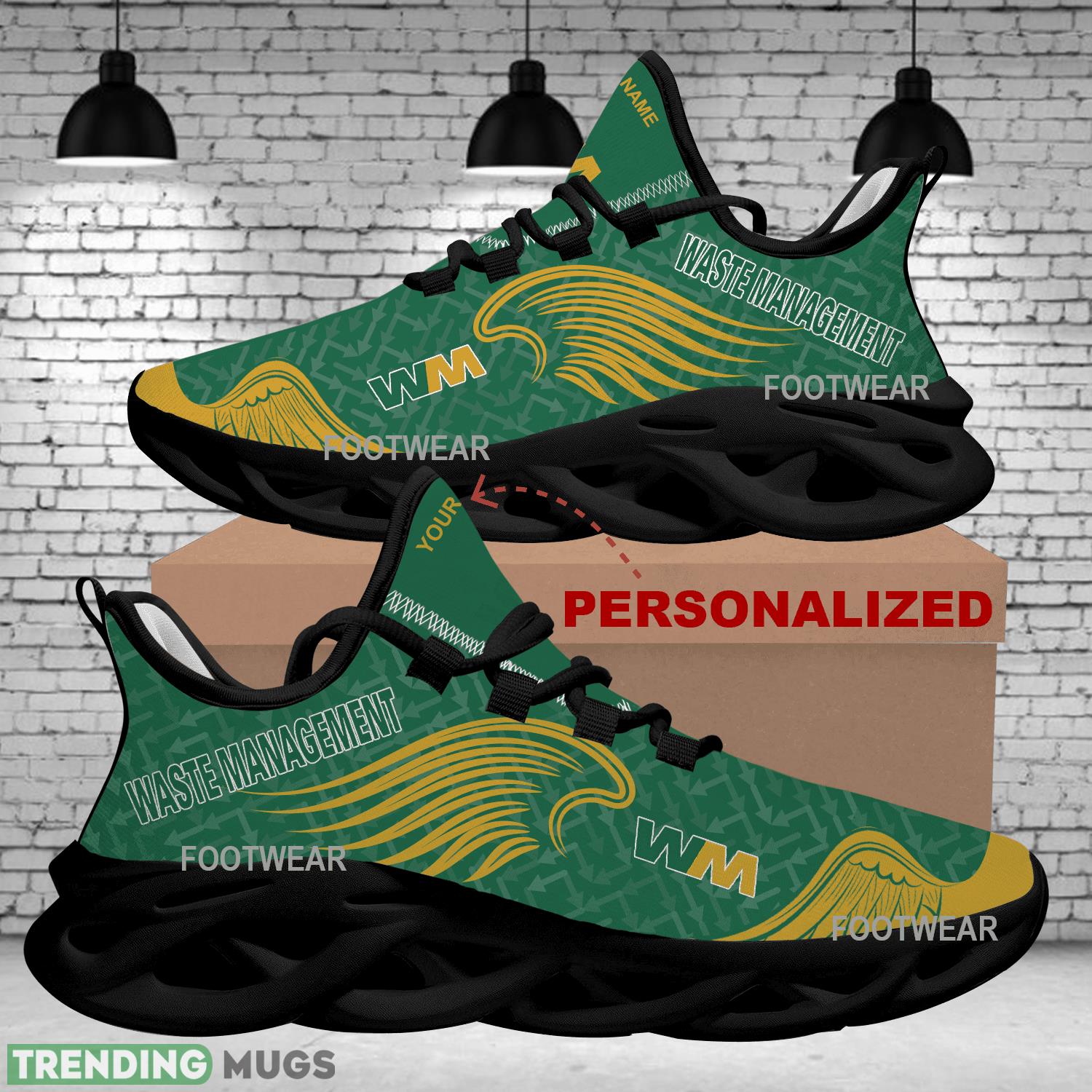 Waste Management Brand Logo Wings Pattern Max Soul Shoes Personalized Runway Running Sneaker Max Soul Waste Management Brand Logo Wings Pattern Max Soul Shoes Personalized Runway Running Sneaker Max Soul