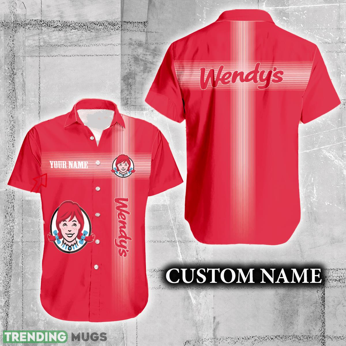 WENDY'S Logo Brand Hawaiian Shirt Custom Name Trending Summer Hawaiian Shirt WENDY'S Logo Brand Hawaiian Shirt Custom Name Trending Summer - WENDY'S Logo Brand Hawaiian Shirt Custom Name Trending Summer