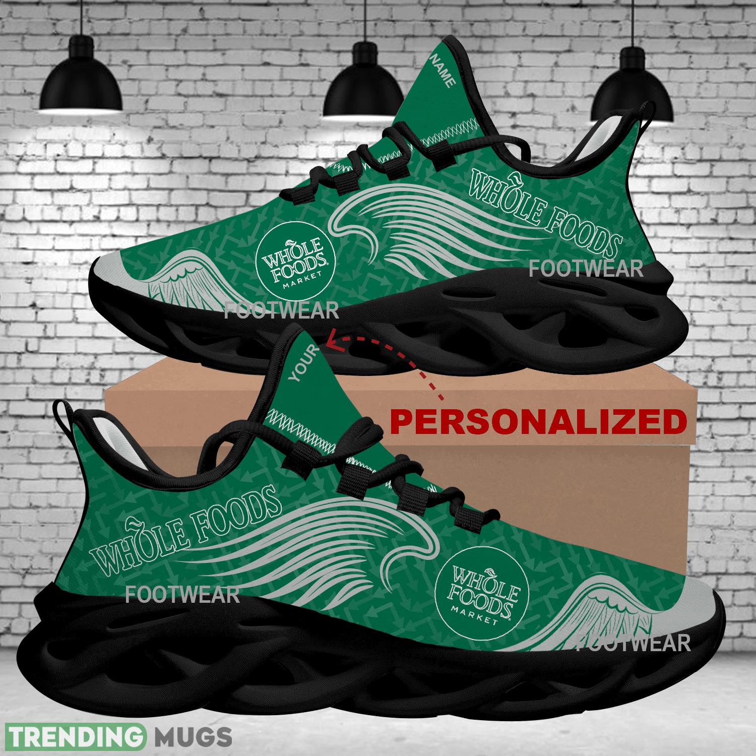 Whole Foods Market Brand Logo Wings Pattern Max Soul Shoes Personalized Trendy Running Sneaker Max Soul Whole Foods Market Brand Logo Wings Pattern Max Soul Shoes Personalized Trendy Running Sneaker Max Soul