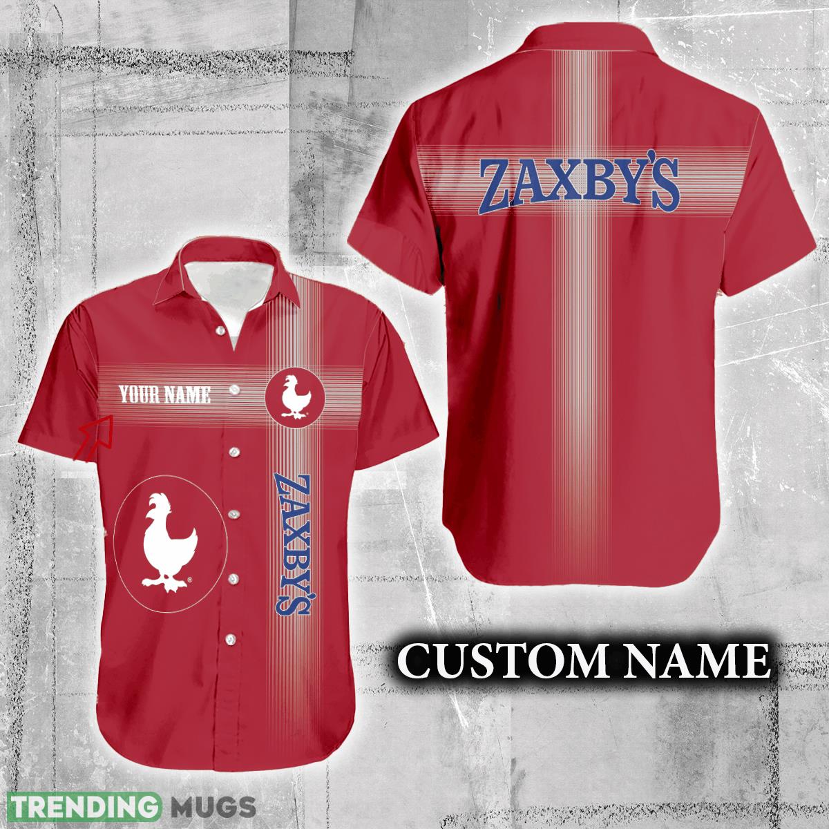 ZAXBY'S Logo Brand Hawaiian Shirt Custom Name Trending Summer - ZAXBY'S Logo Brand Hawaiian Shirt Custom Name Trending Summer