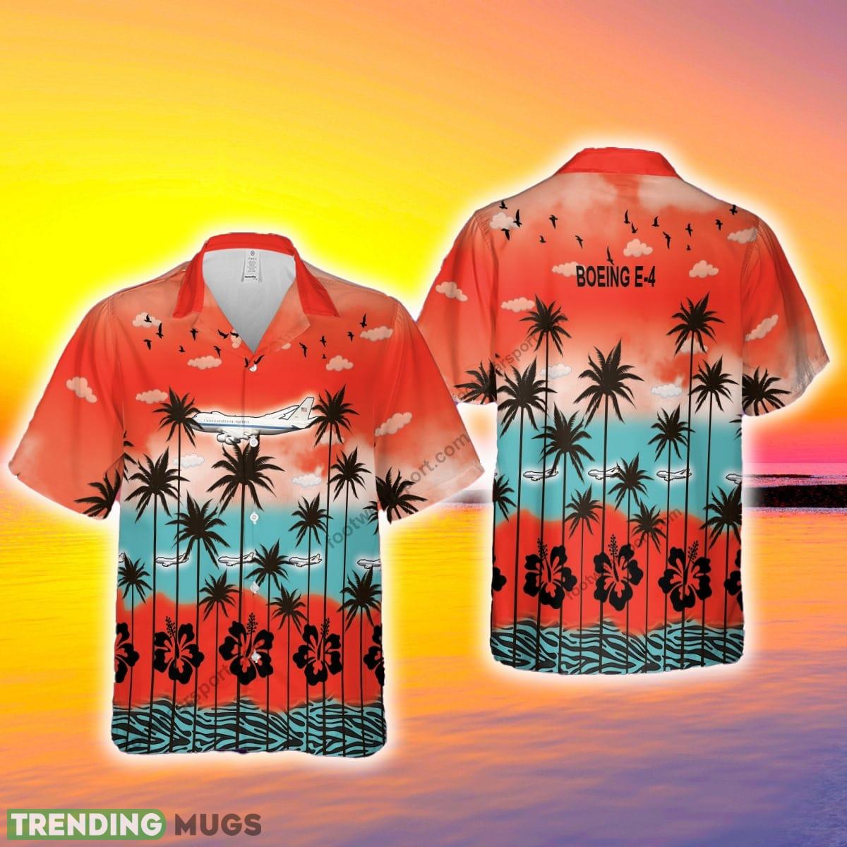 Boeing E-4 E4 Aircraft Hawaiian Shirt All Over Print For Beach - Boeing E-4 E4 Aircraft Hawaiian Shirt All Over Print For Beach