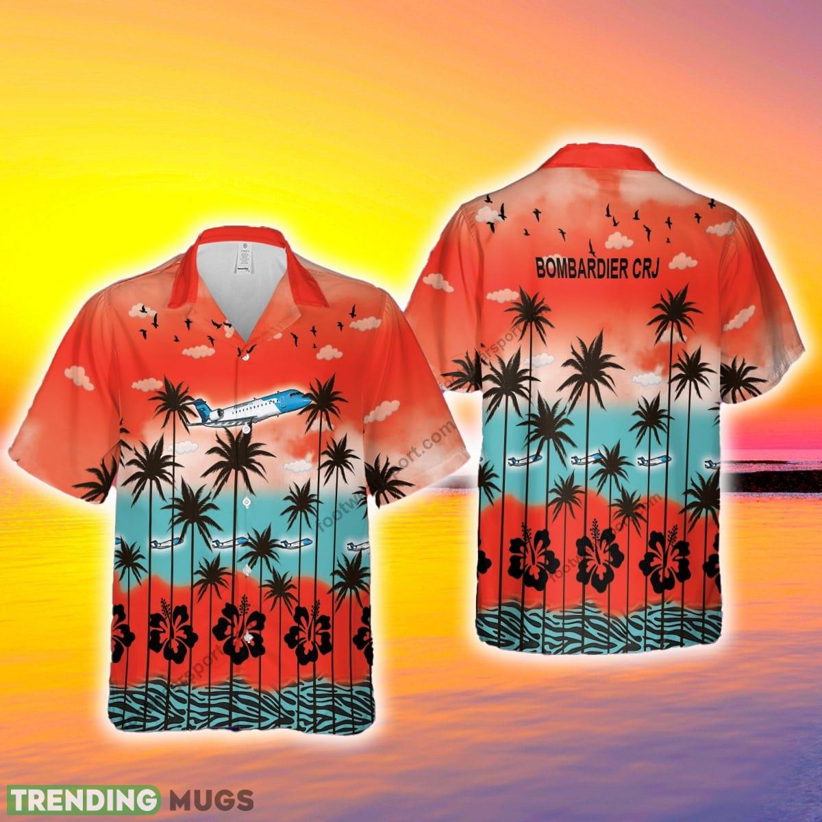 Bombardier CRJ Aircraft Hawaiian Shirt All Over Print Gift For Fans - Bombardier CRJ Aircraft Hawaiian Shirt All Over Print Gift For Fans