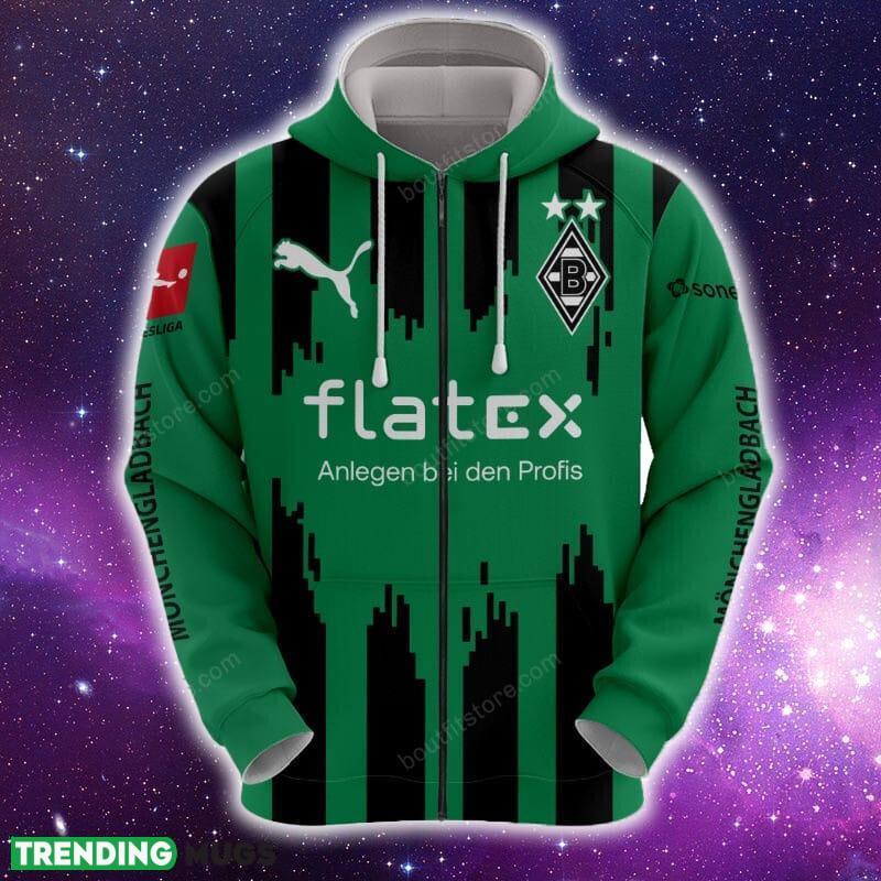 Borussia Monchengladbach 3D Hoodie, Zip Hoodie, T Shirt, SweatShirt AOP Custom Number And Name - Borussia Monchengladbach Hoodie 3D Zip Hoodie 3D T Shirt SweatShirt_2