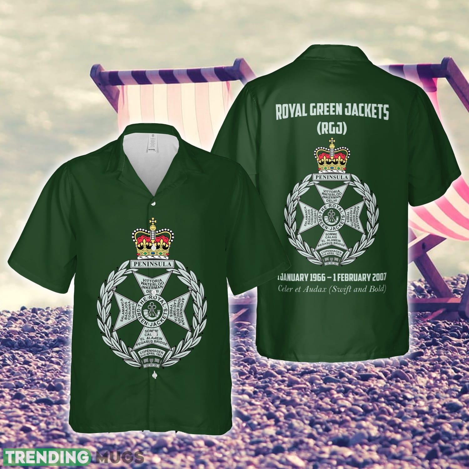 British Army Royal Green Jackets (RGJ) Hawaiian Shirt - British Army Royal Green Jackets (RGJ) Hawaiian Shirt British Army Royal Green Jackets (RGJ) Hawaiian Shirt - British Army Royal Green Jackets (RGJ) Hawaiian Shirt