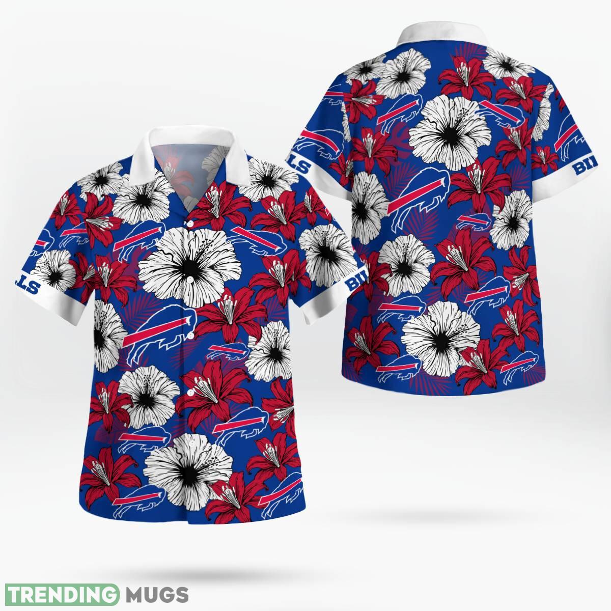 Buffalo Bills Flower Tropical Floral Aloha Hawaiian Shirt For Men Women - Buffalo Bills Flower Tropical Floral Aloha Hawaiian Shirt_1