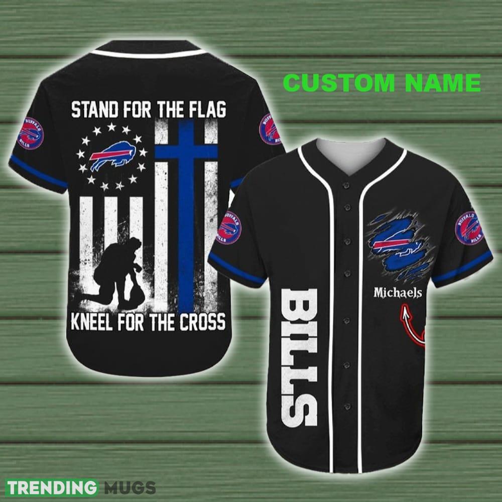 Buffalo Bills Stand For The Flag Kneel For The Cross Baseball Jersey Shirt Custom Name - Buffalo Bills Stand For The Flag Kneel For The Cross Baseball Jersey Shirt Custom Name Buffalo Bills Stand For The Flag Kneel For The Cross Baseball Jersey Shirt Custom Name - Buffalo Bills Stand For The Flag Kneel For The Cross Baseball Jersey Shirt Custom Name