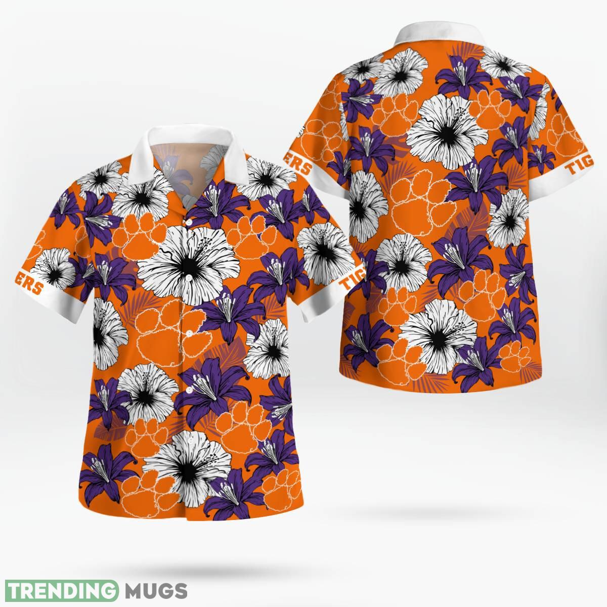 Clemson Tigers Flower Tropical Floral Aloha Hawaiian Shirt For Men Women - Clemson Tigers Flower Tropical Floral Aloha Hawaiian Shirt_1 Clemson Tigers Flower Tropical Floral Aloha Hawaiian Shirt For Men Women - Clemson Tigers Flower Tropical Floral Aloha Hawaiian Shirt_1