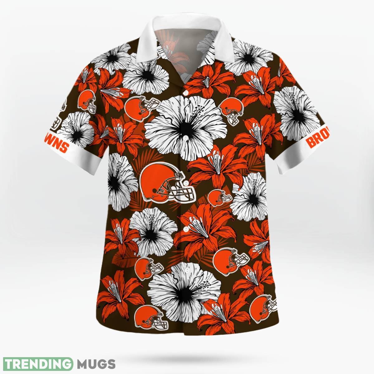 Cleveland Browns Flower Tropical Floral Aloha Hawaiian Shirt For Men Women Hawaiian Shirt Cleveland Browns Flower Tropical Floral Aloha Hawaiian Shirt For Men Women Hawaiian Shirt