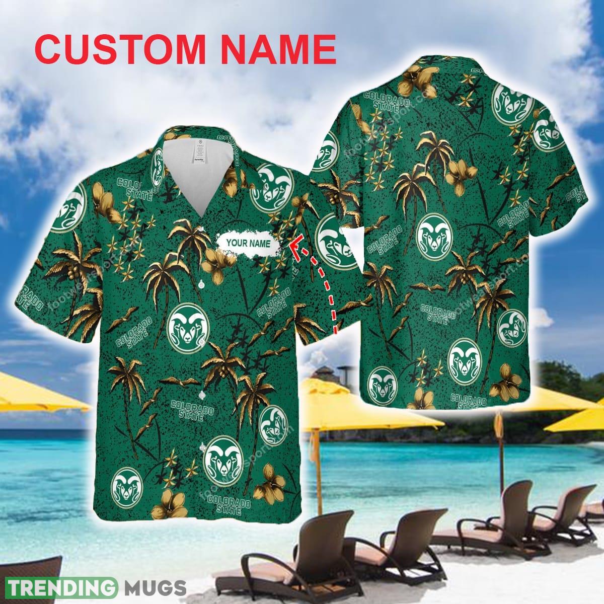 Colorado State Rams Hawaiian Shirt New Trending For Men Women Custom Name - Colorado State Rams Hawaiian Shirt New Trending For Men Women Custom Name