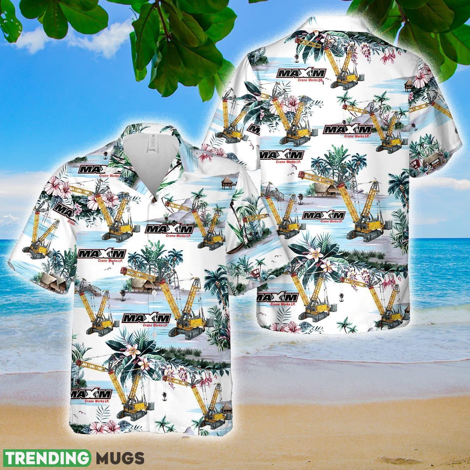 Construction Liebherr Crawler Crane LR 13000 Hawaiian Shirt Summer Holidays - Construction Liebherr Crawler Crane LR 13000 Hawaiian Shirt Summer Holidays