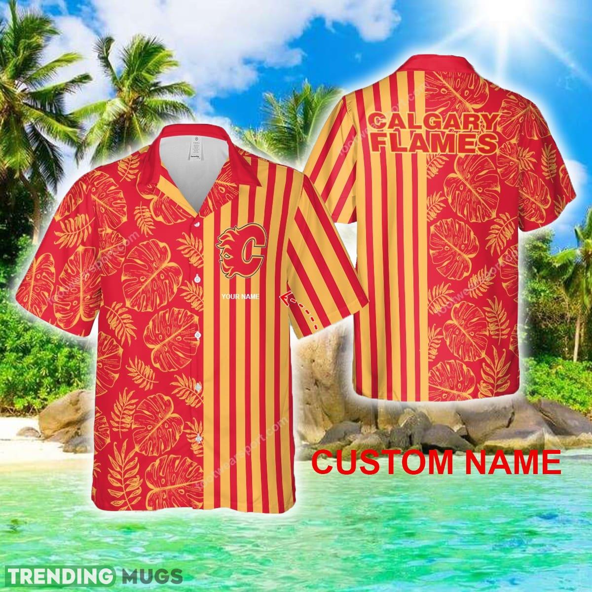 Custom Name Calgary Flames Aloha Hawaiian Shirt Gift For Fans - Custom Name Calgary Flames Aloha Hawaiian Shirt Gift For Fans Custom Name Calgary Flames Aloha Hawaiian Shirt Gift For Fans - Custom Name Calgary Flames Aloha Hawaiian Shirt Gift For Fans