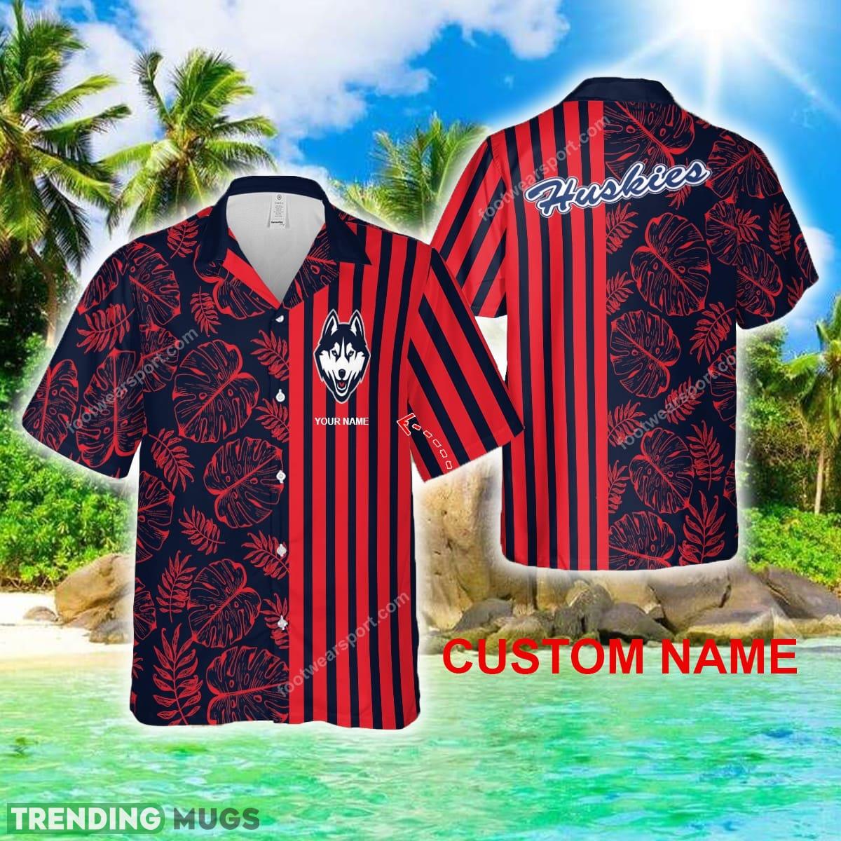 Custom Name Connecticut Huskies Aloha Hawaiian Shirt For Beach - Custom Name Connecticut Huskies Aloha Hawaiian Shirt For Beach Custom Name Connecticut Huskies Aloha Hawaiian Shirt For Beach - Custom Name Connecticut Huskies Aloha Hawaiian Shirt For Beach