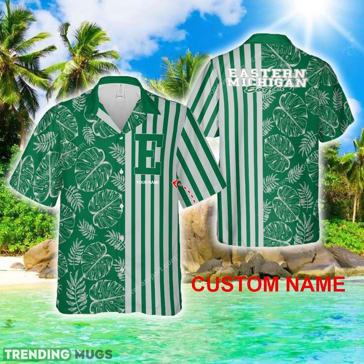 Custom Name Eastern Michigan Eagles 3D Hawaiian Shirt For Beach - Custom Name Eastern Michigan Eagles 3D Hawaiian Shirt For Beach Custom Name Eastern Michigan Eagles 3D Hawaiian Shirt For Beach - Custom Name Eastern Michigan Eagles 3D Hawaiian Shirt For Beach