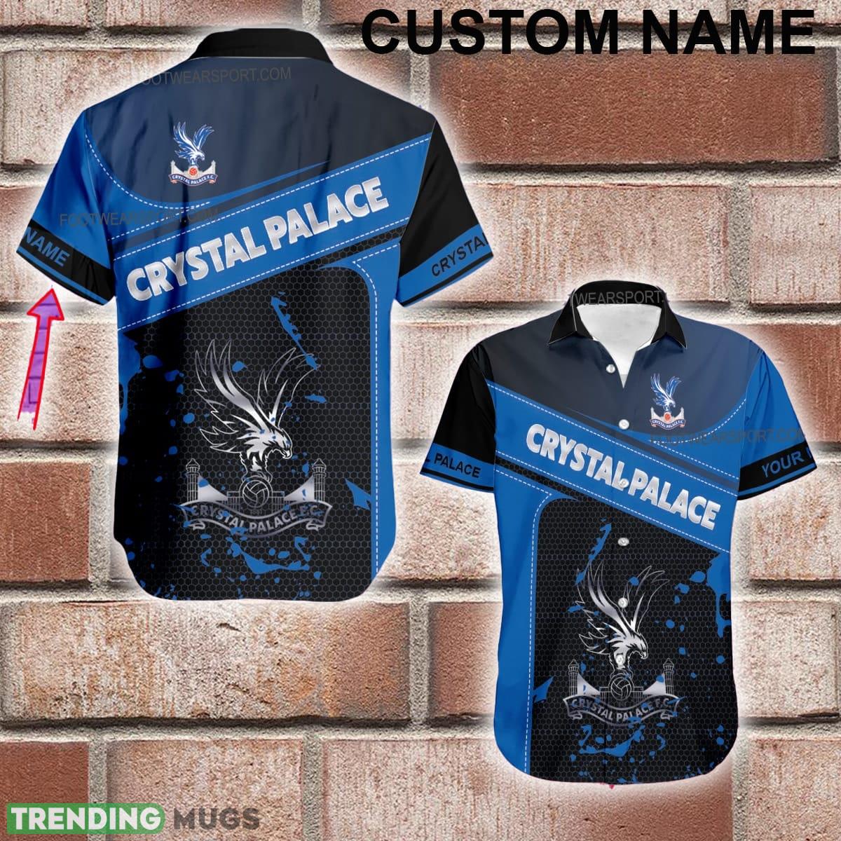 Custom Name EPL Crystal Palace Logo Silver Hawaiian Shirt For Men And Women - Custom Name EPL Crystal Palace Logo Silver Hawaiian Shirt For Men And Women Custom Name EPL Crystal Palace Logo Silver Hawaiian Shirt For Men And Women - Custom Name EPL Crystal Palace Logo Silver Hawaiian Shirt For Men And Women