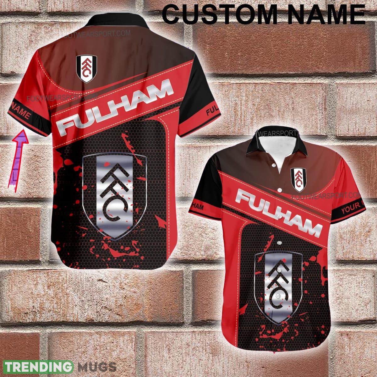 Custom Name EPL Fulham Logo Silver Aloha Hawaiian Shirt Gift Summer - Custom Name EPL Fulham Logo Silver Aloha Hawaiian Shirt Gift Summer Custom Name EPL Fulham Logo Silver Aloha Hawaiian Shirt Gift Summer - Custom Name EPL Fulham Logo Silver Aloha Hawaiian Shirt Gift Summer