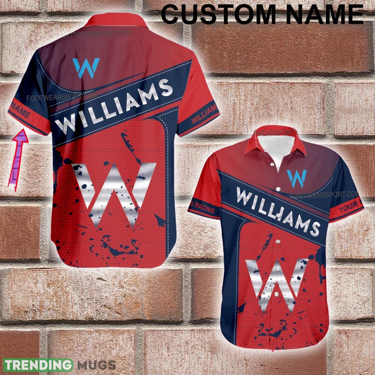 Custom Name F1 Racing Williams Racing Logo Silver Hawaiian Shirt Gift For Fans - Custom Name F1 Racing Williams Racing Logo Silver Hawaiian Shirt Gift For Fans Custom Name F1 Racing Williams Racing Logo Silver Hawaiian Shirt Gift For Fans - Custom Name F1 Racing Williams Racing Logo Silver Hawaiian Shirt Gift For Fans