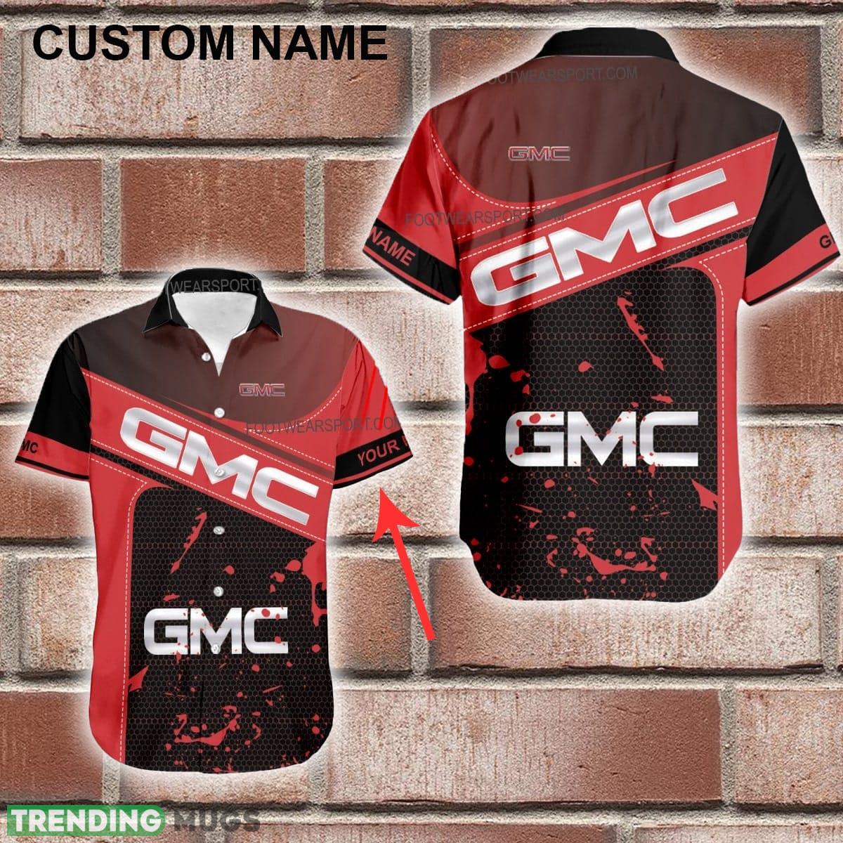 Custom Name GMC Racing Style SilverHawaiian Shirt Personalized Hawaiian Shirt All Over Print Special Gifts - Custom Name GMC Racing Style SilverHawaiian Shirt Personalized Hawaiian Shirt All Over Print Special Gifts