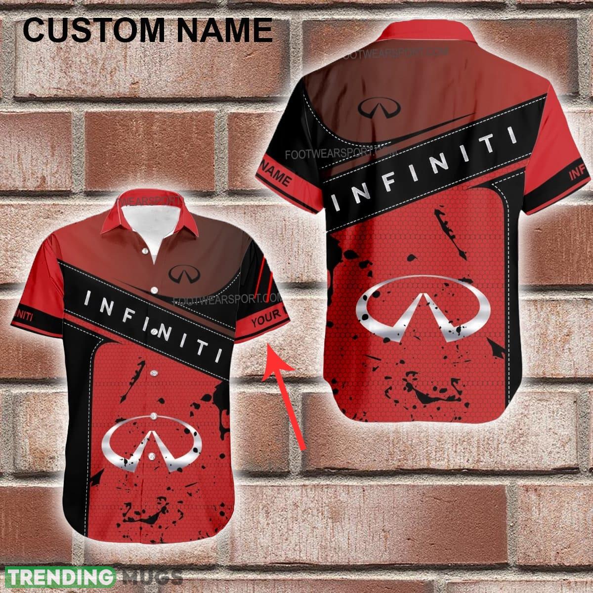Custom Name Infiniti Racing Style SilverHawaiian Shirt Personalized Hawaiian Shirt Gift Summer - Custom Name Infiniti Racing Style SilverHawaiian Shirt Personalized Hawaiian Shirt Gift Summer