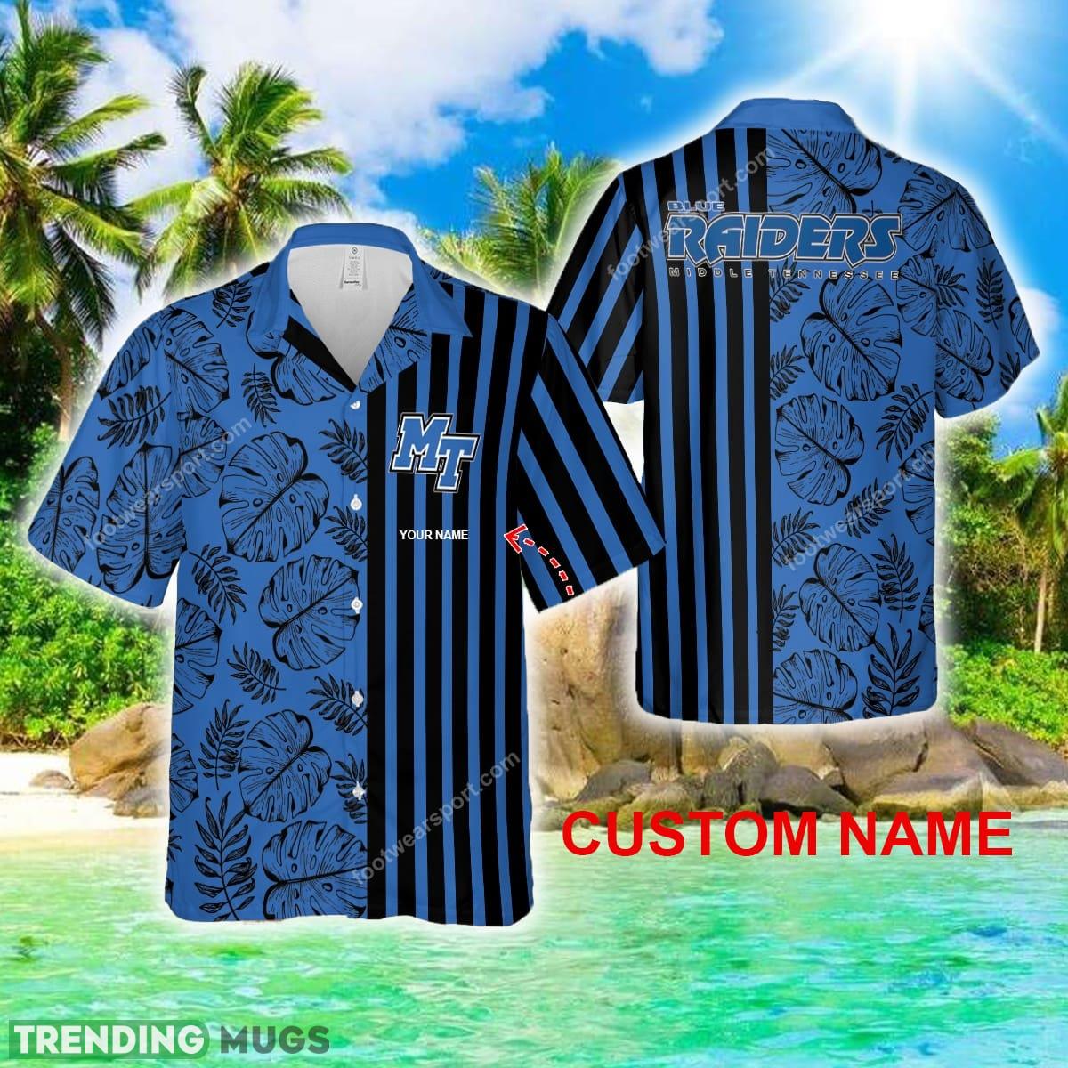 Custom Name Middle Tenn Blue Raiders Hawaiian Shirt Gift For Fans - Custom Name Middle Tenn Blue Raiders Hawaiian Shirt Gift For Fans Custom Name Middle Tenn Blue Raiders Hawaiian Shirt Gift For Fans - Custom Name Middle Tenn Blue Raiders Hawaiian Shirt Gift For Fans
