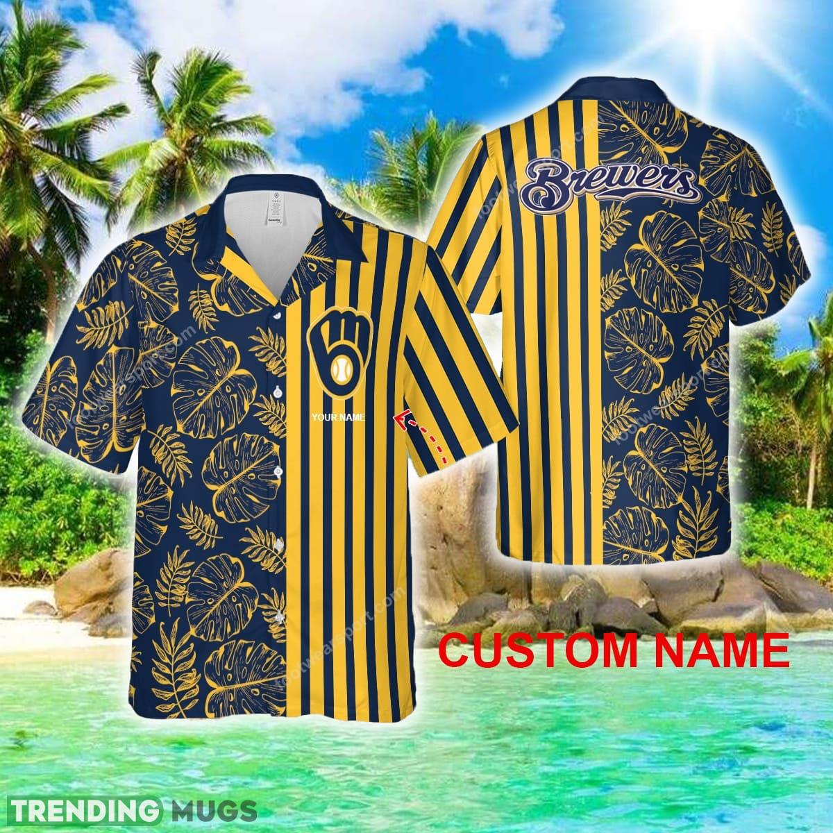 Custom Name Milwaukee Brewers Aloha Hawaiian Shirt Gift Summer - Custom Name Milwaukee Brewers Aloha Hawaiian Shirt Gift Summer Custom Name Milwaukee Brewers Aloha Hawaiian Shirt Gift Summer - Custom Name Milwaukee Brewers Aloha Hawaiian Shirt Gift Summer