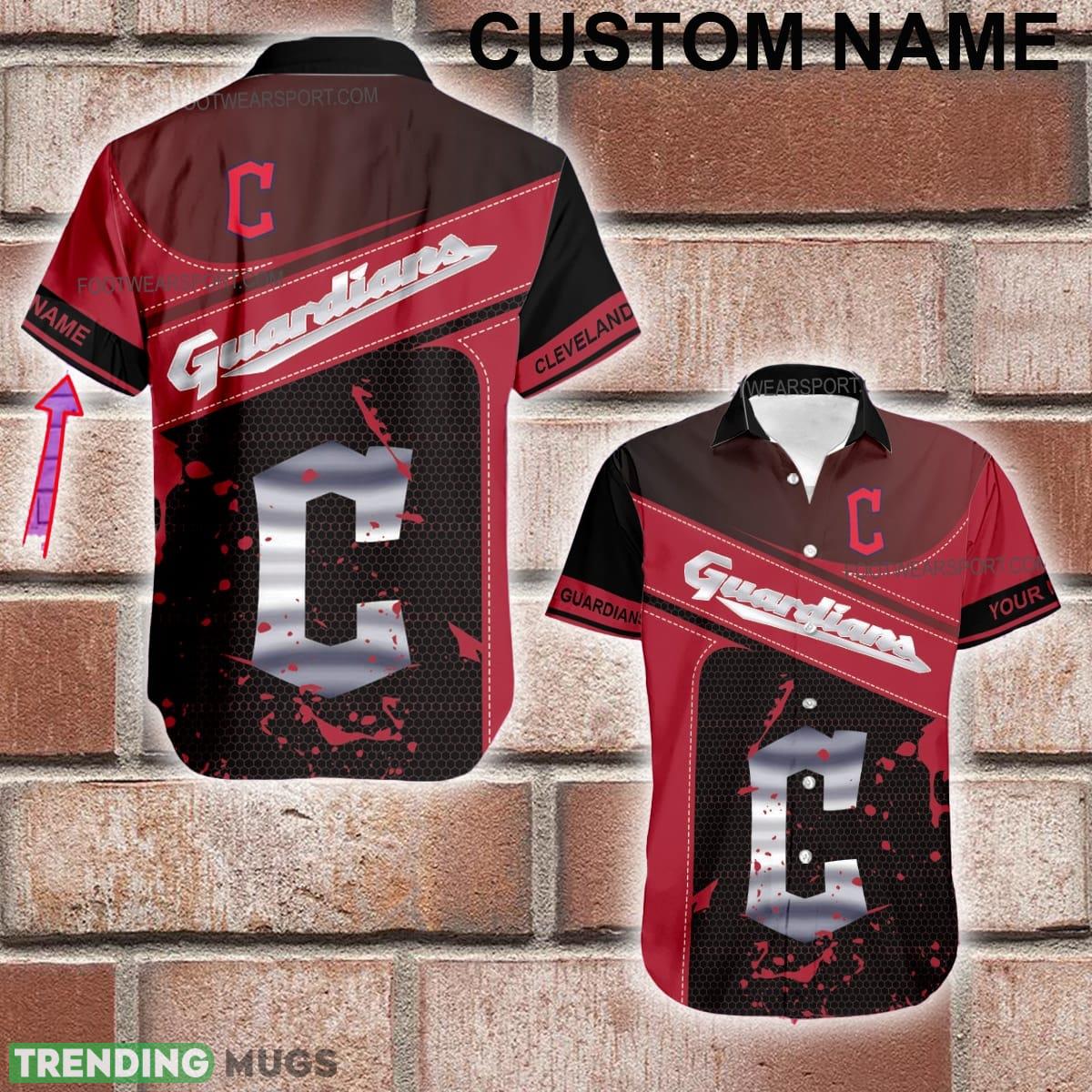 Custom Name MLB Cleveland Guardians Logo Silver Hawaiian Shirt For Beach - Custom Name MLB Cleveland Guardians Logo Silver Hawaiian Shirt For Beach Custom Name MLB Cleveland Guardians Logo Silver Hawaiian Shirt For Beach - Custom Name MLB Cleveland Guardians Logo Silver Hawaiian Shirt For Beach