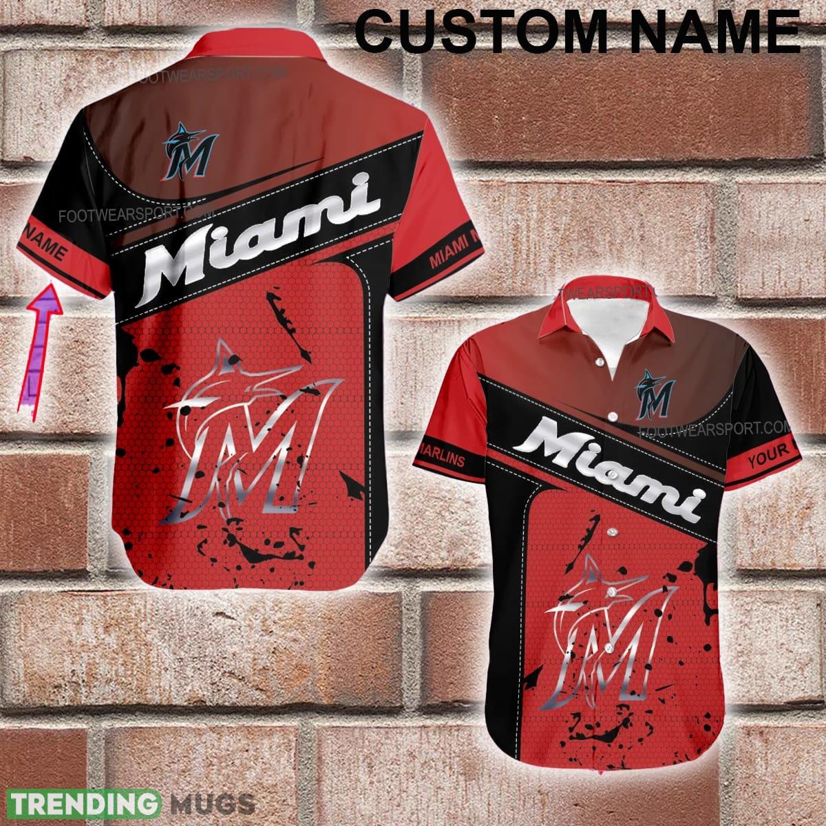 Custom Name MLB Miami Marlins Logo Silver Hawaiian Shirt Gift For Fans - Custom Name MLB Miami Marlins Logo Silver Hawaiian Shirt Gift For Fans Custom Name MLB Miami Marlins Logo Silver Hawaiian Shirt Gift For Fans - Custom Name MLB Miami Marlins Logo Silver Hawaiian Shirt Gift For Fans
