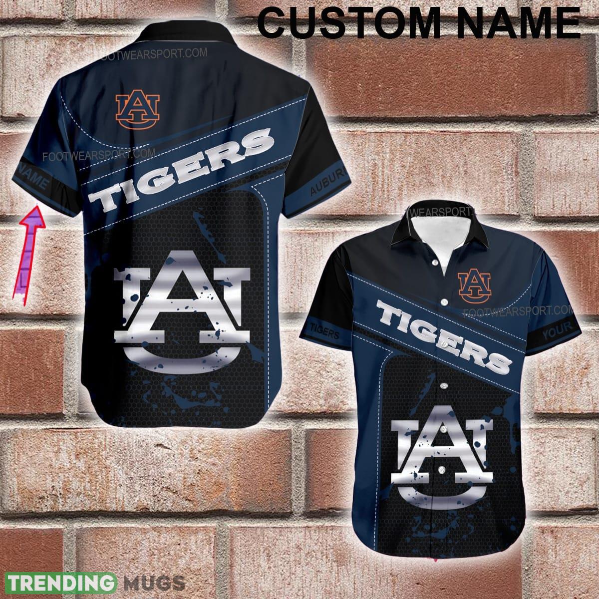 Custom Name NCAA Auburn Tigers Logo Silver Hawaiian Shirt Gift For Fans - Custom Name NCAA Auburn Tigers Logo Silver Hawaiian Shirt Gift For Fans Custom Name NCAA Auburn Tigers Logo Silver Hawaiian Shirt Gift For Fans - Custom Name NCAA Auburn Tigers Logo Silver Hawaiian Shirt Gift For Fans