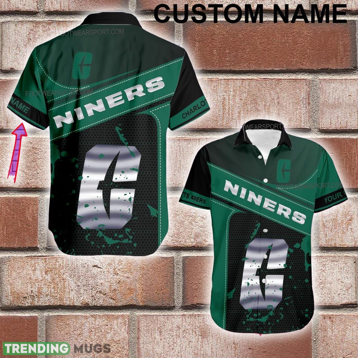 Custom Name NCAA Charlotte 49ers Logo Silver 3D Hawaiian Shirt Gift For Fans - Custom Name NCAA Charlotte 49ers Logo Silver 3D Hawaiian Shirt Gift For Fans Custom Name NCAA Charlotte 49ers Logo Silver 3D Hawaiian Shirt Gift For Fans - Custom Name NCAA Charlotte 49ers Logo Silver 3D Hawaiian Shirt Gift For Fans