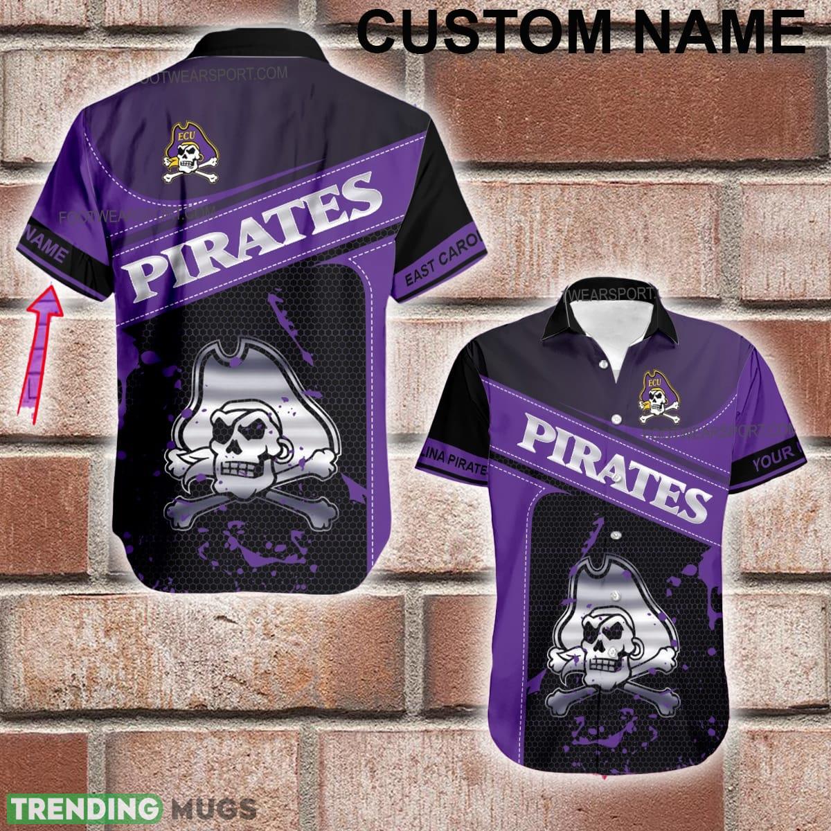 Custom Name NCAA East Carolina Pirates Logo Silver AOP Hawaiian Shirt For Beach - Custom Name NCAA East Carolina Pirates Logo Silver AOP Hawaiian Shirt For Beach Custom Name NCAA East Carolina Pirates Logo Silver AOP Hawaiian Shirt For Beach - Custom Name NCAA East Carolina Pirates Logo Silver AOP Hawaiian Shirt For Beach