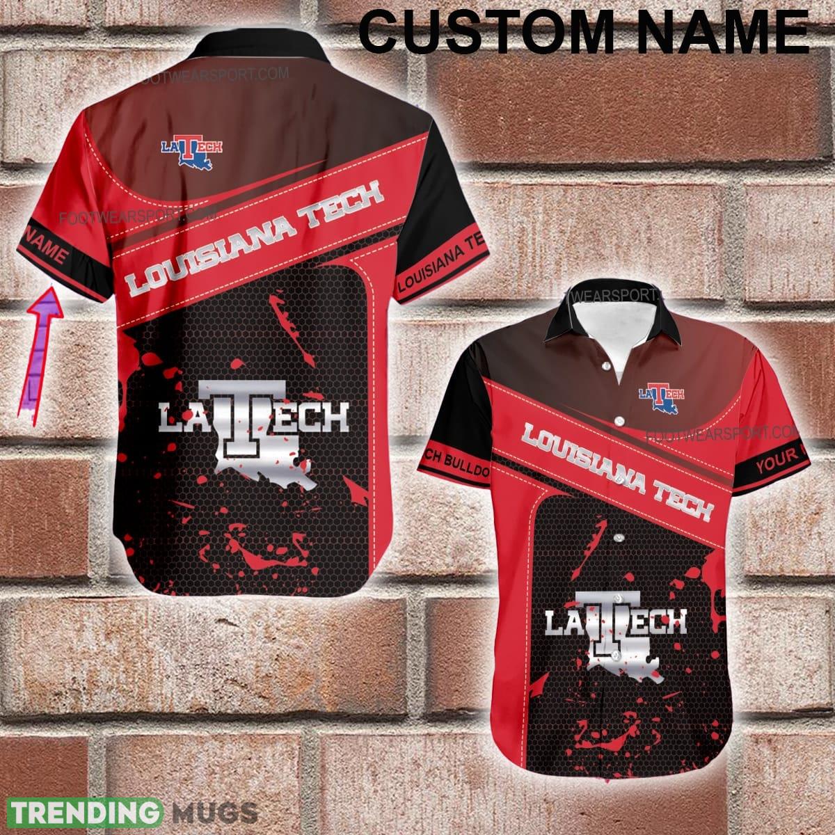 Custom Name NCAA Louisiana Tech Bulldogs Logo Silver Hawaiian Shirt For Beach - Custom Name NCAA Louisiana Tech Bulldogs Logo Silver Hawaiian Shirt For Beach Custom Name NCAA Louisiana Tech Bulldogs Logo Silver Hawaiian Shirt For Beach - Custom Name NCAA Louisiana Tech Bulldogs Logo Silver Hawaiian Shirt For Beach