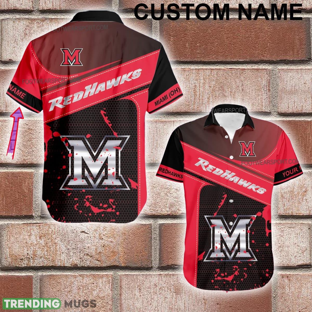Custom Name NCAA Miami (OH) RedHawks Logo Silver Aloha Hawaiian Shirt Gift Summer - Custom Name NCAA Miami (OH) RedHawks Logo Silver Aloha Hawaiian Shirt Gift Summer Custom Name NCAA Miami (OH) RedHawks Logo Silver Aloha Hawaiian Shirt Gift Summer - Custom Name NCAA Miami (OH) RedHawks Logo Silver Aloha Hawaiian Shirt Gift Summer