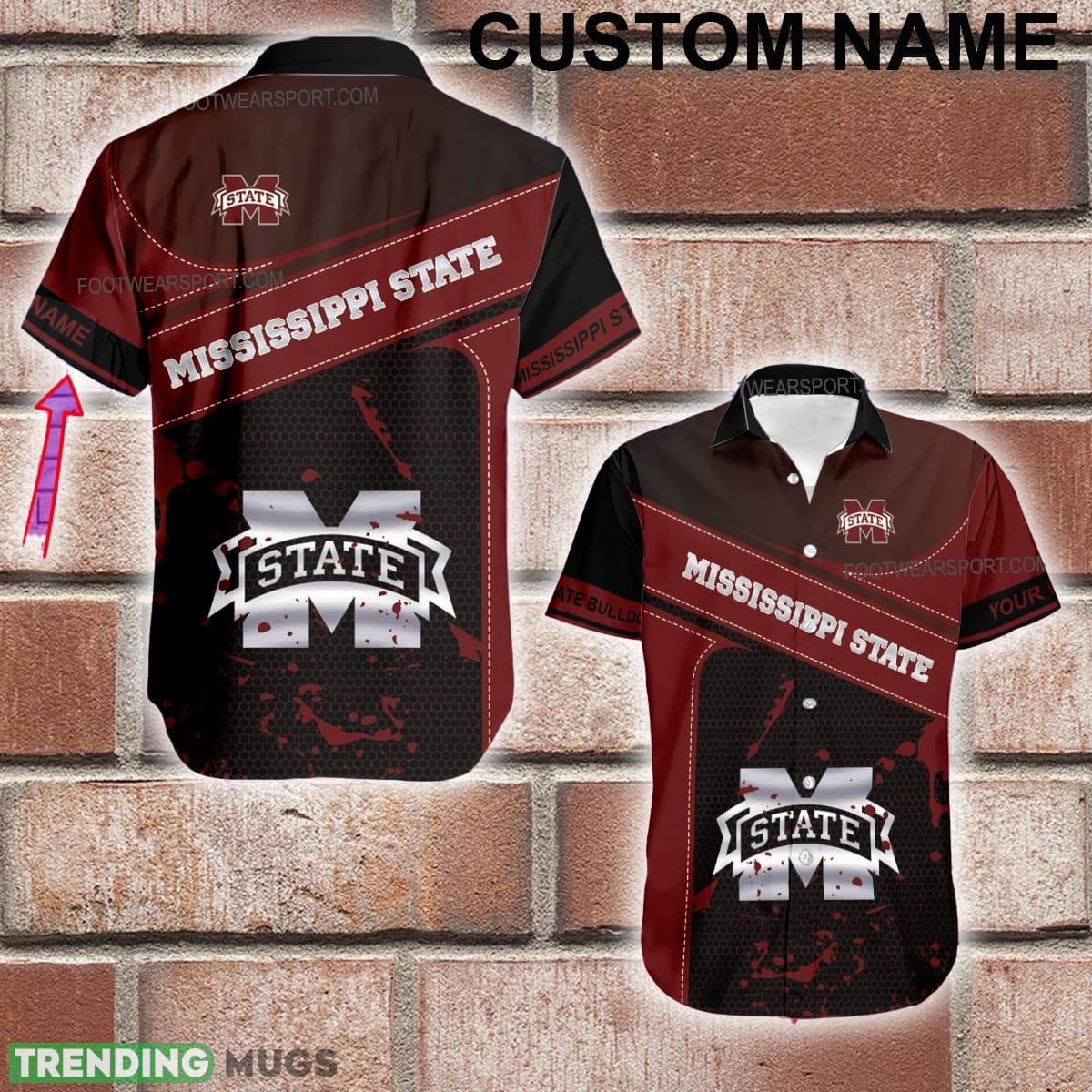 Custom Name NCAA Mississippi State Bulldogs Logo Silver Hawaiian Shirt Gift Summer - Custom Name NCAA Mississippi State Bulldogs Logo Silver Hawaiian Shirt Gift Summer Custom Name NCAA Mississippi State Bulldogs Logo Silver Hawaiian Shirt Gift Summer - Custom Name NCAA Mississippi State Bulldogs Logo Silver Hawaiian Shirt Gift Summer