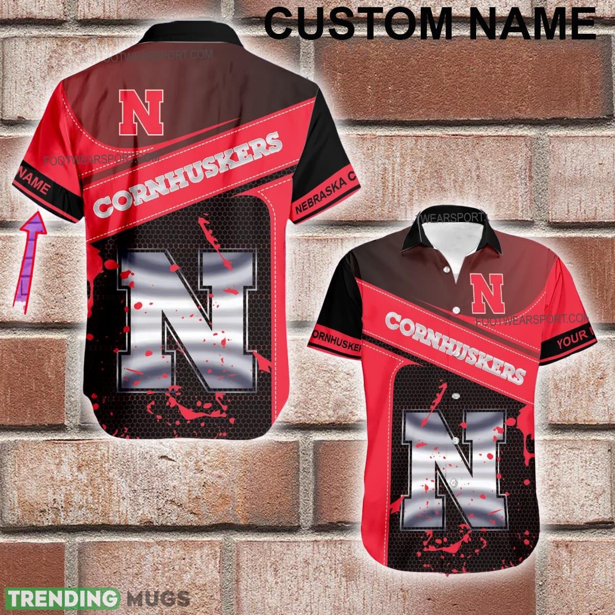 Custom Name NCAA Nebraska Cornhuskers Logo Silver AOP Hawaiian Shirt Gift For Fans - Custom Name NCAA Nebraska Cornhuskers Logo Silver AOP Hawaiian Shirt Gift For Fans Custom Name NCAA Nebraska Cornhuskers Logo Silver AOP Hawaiian Shirt Gift For Fans - Custom Name NCAA Nebraska Cornhuskers Logo Silver AOP Hawaiian Shirt Gift For Fans