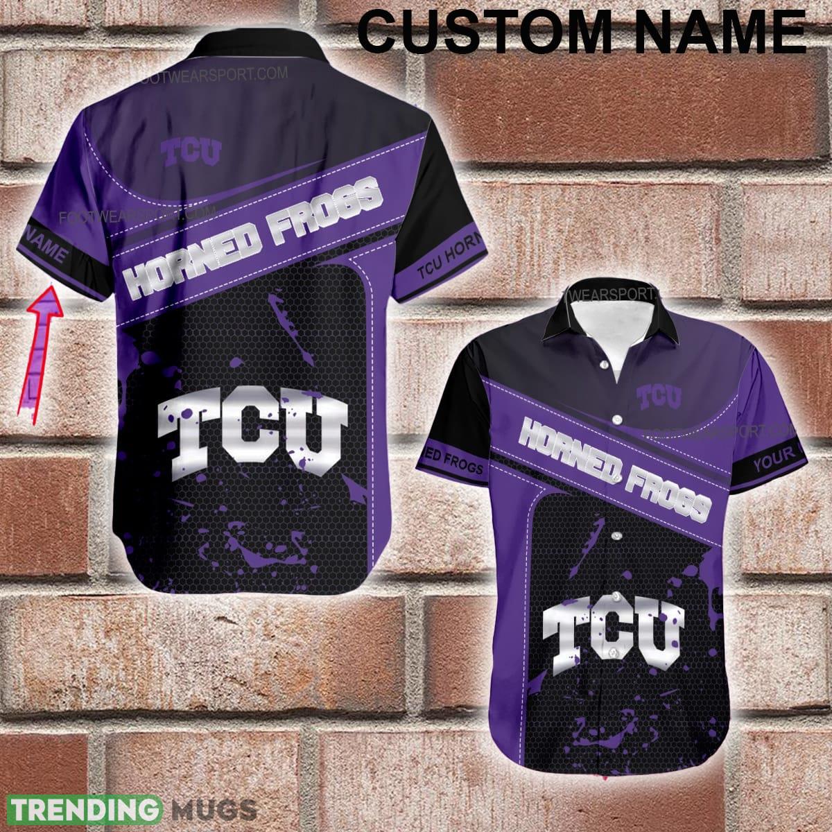 Custom Name NCAA TCU Horned Frogs Logo Silver Hawaiian Shirt Special Gifts - Custom Name NCAA TCU Horned Frogs Logo Silver Hawaiian Shirt Special Gifts Custom Name NCAA TCU Horned Frogs Logo Silver Hawaiian Shirt Special Gifts - Custom Name NCAA TCU Horned Frogs Logo Silver Hawaiian Shirt Special Gifts