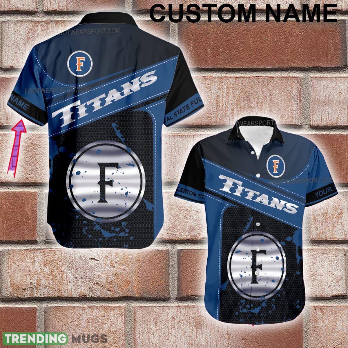 Custom Name NCAA2 Cal State Fullerton Titans Logo Silver AOP Hawaiian Shirt For Beach - Custom Name NCAA2 Cal State Fullerton Titans Logo Silver AOP Hawaiian Shirt For Beach Custom Name NCAA2 Cal State Fullerton Titans Logo Silver AOP Hawaiian Shirt For Beach - Custom Name NCAA2 Cal State Fullerton Titans Logo Silver AOP Hawaiian Shirt For Beach